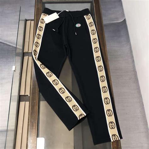 fake gucci sweatpants black|bootleg gucci sweatpants.